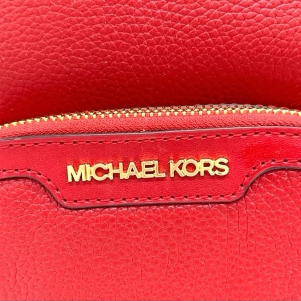 Michael Kors Medium Jaycee Backpack Red/Gold